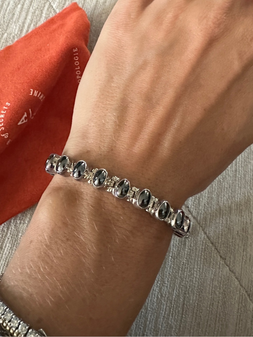 Sterling Silver Hematite Bracelet